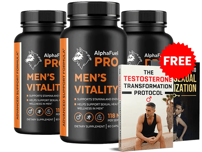 AlphaFuel Pro Male Vitality Supplement Bottles