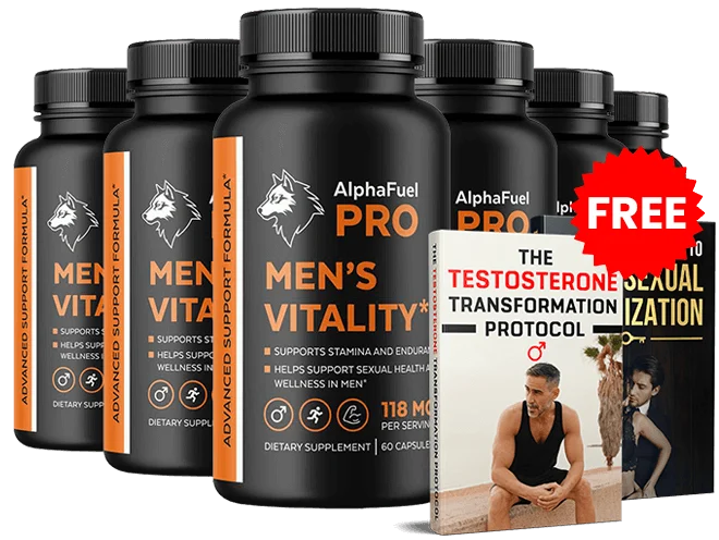 AlphaFuel Pro 6 Bottle Package for Complete Male Vitality Support